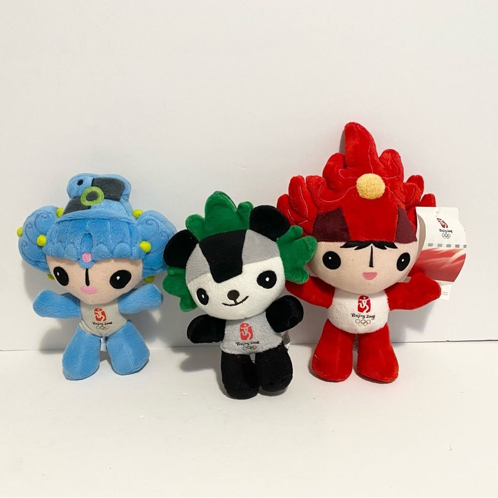 2008 Beijing Olympics Mascot Plush Fuwa Huanhuan Beibei Stuffed Good Luck Dolls